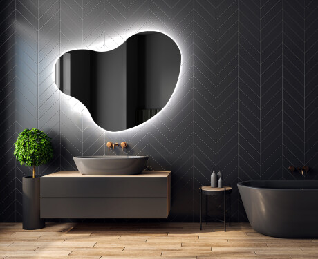 Miroir de salle de bains LED de forme irrégulière N221 #2
