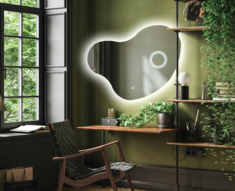 Miroir de salle de bains LED de forme irrégulière N221 #4