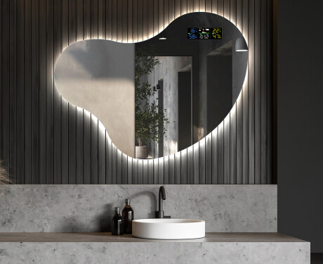 Miroir de salle de bains LED de forme irrégulière N221 #6