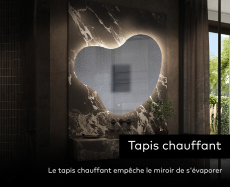 Miroir de salle de bains LED de forme irrégulière N221 #9