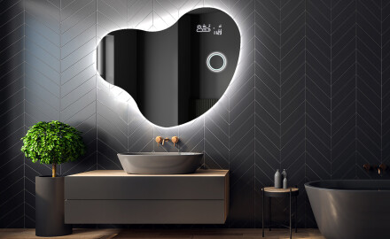 Miroir de salle de bains LED de forme irrégulière N221