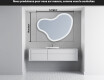 Miroir de salle de bains LED de forme irrégulière N222 #3