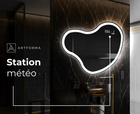 Miroir de salle de bains LED de forme irrégulière N222 #6