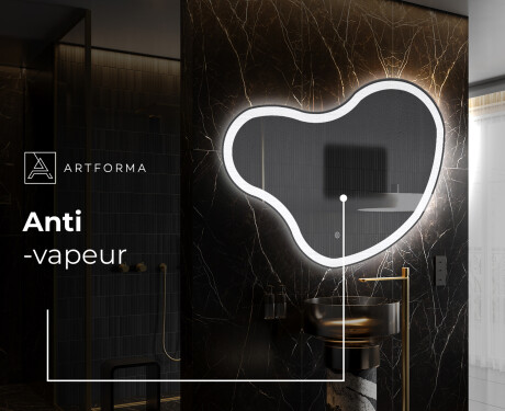 Miroir de salle de bains LED de forme irrégulière N222 #8