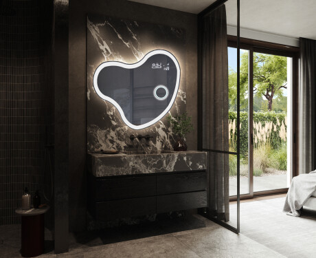 Miroir de salle de bains LED de forme irrégulière N222 #10