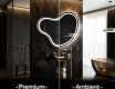 Miroir de salle de bains LED de forme irrégulière N223