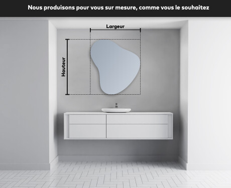 Miroir de salle de bains LED de forme irrégulière V221 #4