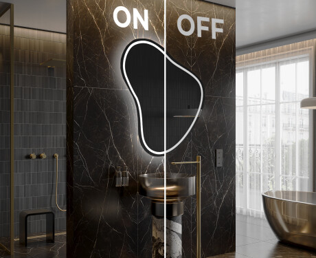 Miroir de salle de bains LED de forme irrégulière V223 #3