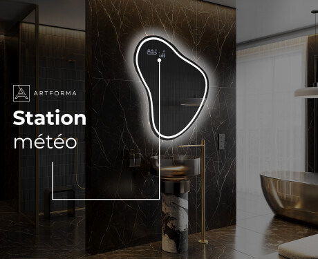 Miroir de salle de bains LED de forme irrégulière V223 #7