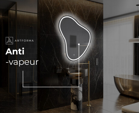 Miroir de salle de bains LED de forme irrégulière V223 #9