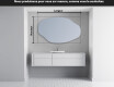 Miroir de salle de bains LED de forme irrégulière O221 #3