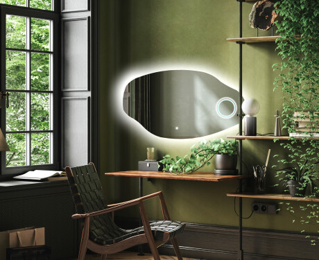 Miroir asymétrique avec lumiere LED O221 #4