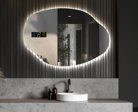 Miroir de salle de bains LED de forme irrégulière O221 #6