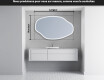 Miroir de salle de bains LED de forme irrégulière O222 #5