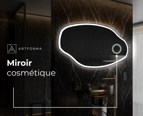 Miroir de salle de bains LED de forme irrégulière O222 #4