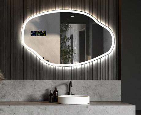 Miroir asymétrique avec lumiere LED O222 #6