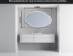 Miroir de salle de bains LED de forme irrégulière O223 #5