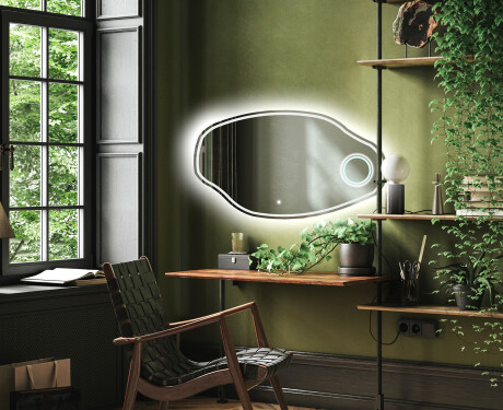 Miroir asymétrique avec lumiere LED O223 #4