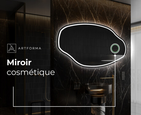 Miroir de salle de bains LED de forme irrégulière O223 #4