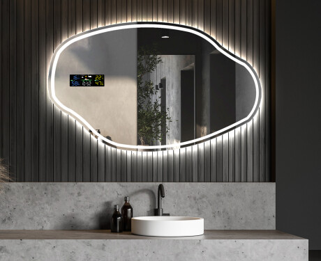 Miroir asymétrique avec lumiere LED O223 #6
