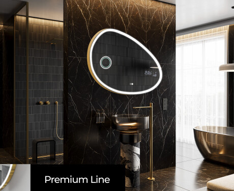 Miroir de salle de bains LED de forme irrégulière H222 #4