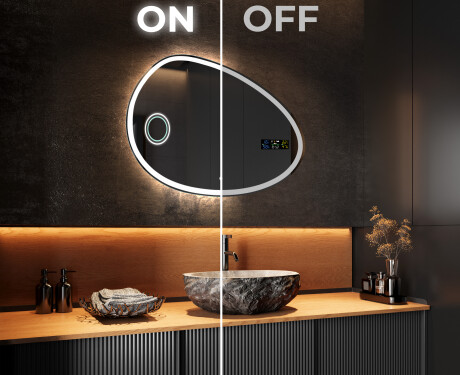Miroir de salle de bains LED de forme irrégulière H222 #3