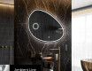 Miroir de salle de bains LED de forme irrégulière H223