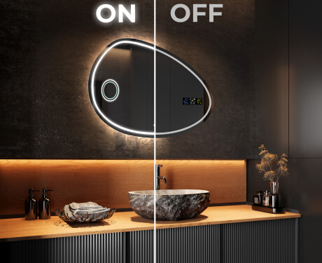 Miroir de salle de bains LED de forme irrégulière H223 #3