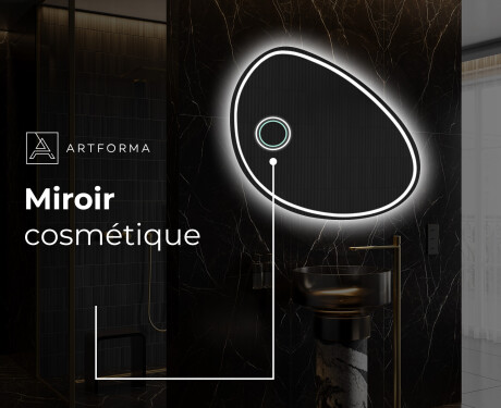 Miroir de salle de bains LED de forme irrégulière H223 #5