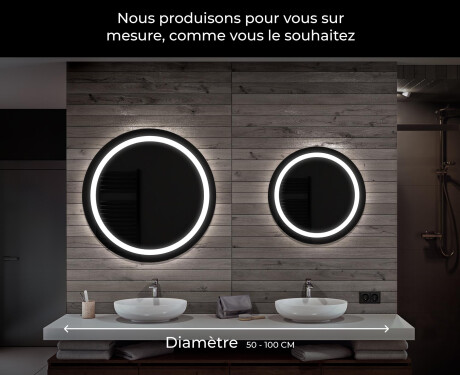 Rond Illumination LED Miroir Sur Mesure Eclairage Salle De Bain L33 #6