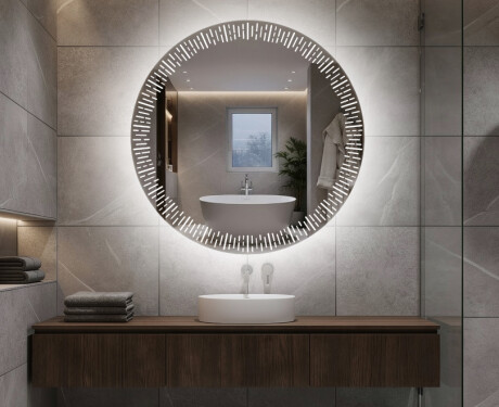 Rond Illumination LED Miroir Sur Mesure Eclairage Salle De Bain L35
