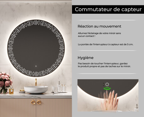 Rond Illumination LED Miroir Sur Mesure Eclairage Salle De Bain L35 #6