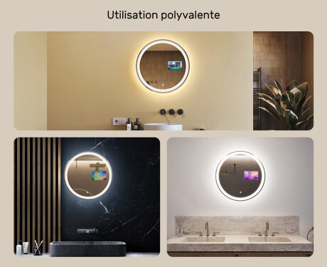 Rond Illumination LED Miroir Sur Mesure Eclairage Salle De Bain L76 90cm - SmartScreen, DualColor #2