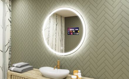 Rond Illumination LED Miroir Sur Mesure Eclairage Salle De Bain L76 90cm - SmartScreen, DualColor