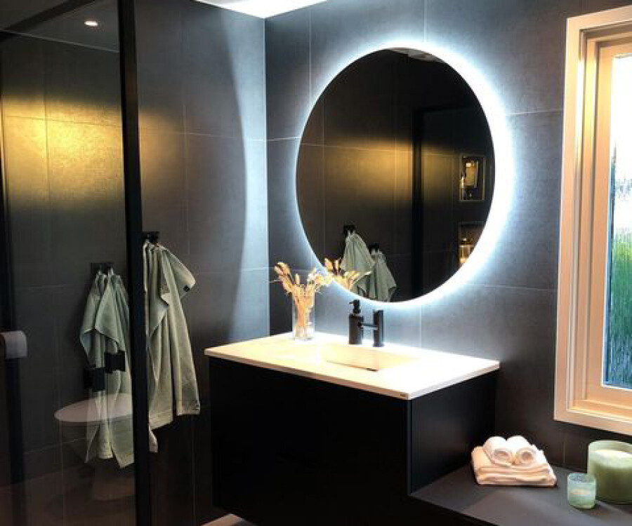 Rond Illumination LED Miroir Sur Mesure Eclairage Salle De Bain L35 -  Artforma