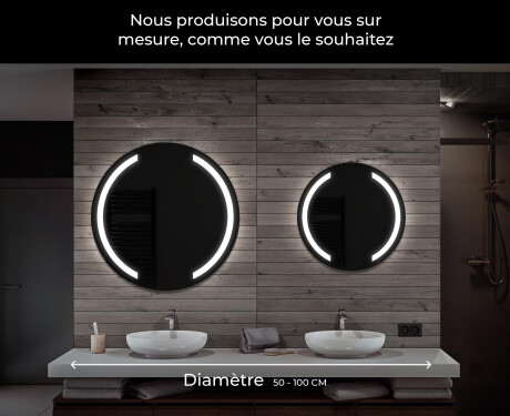 Rond Illumination LED Miroir Sur Mesure Eclairage Salle De Bain L97 #6
