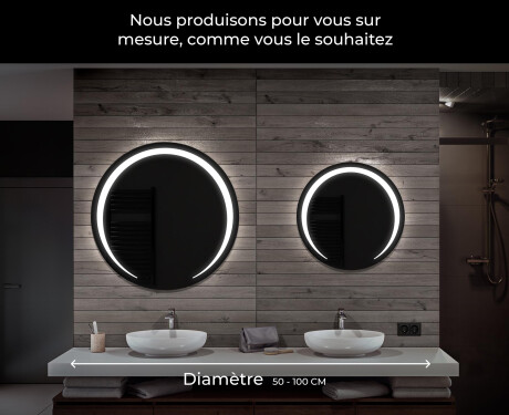 Rond Illumination LED Miroir Sur Mesure Eclairage Salle De Bain L98 #6