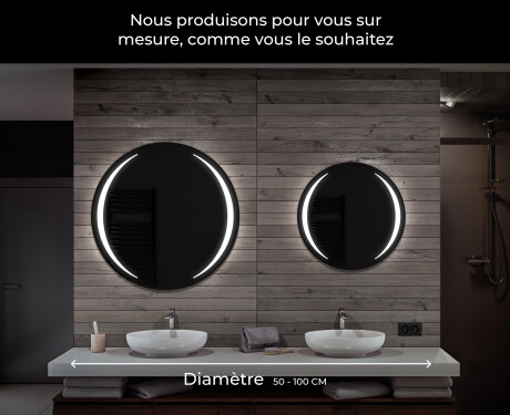 Rond Illumination LED Miroir Sur Mesure Eclairage Salle De Bain L99 #6
