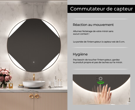 Rond Illumination LED Miroir Sur Mesure Eclairage Salle De Bain L114 #6