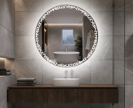 Rond Illumination LED Miroir Sur Mesure Eclairage Salle De Bain L115