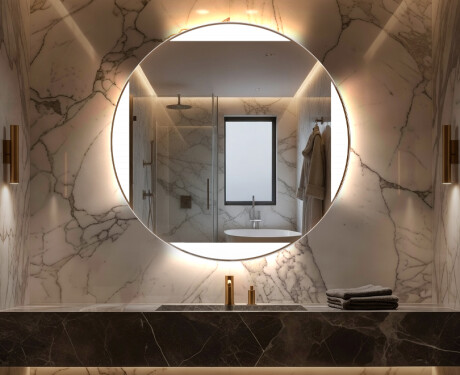 Rond Illumination LED Miroir Sur Mesure Eclairage Salle De Bain L116