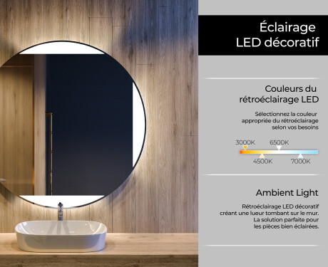 Rond Illumination LED Miroir Sur Mesure Eclairage Salle De Bain L116 #4