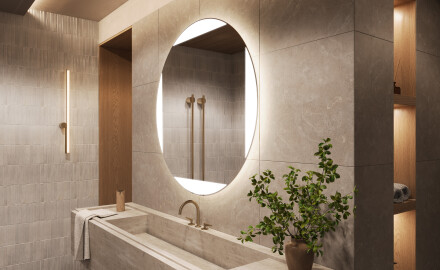 Rond Illumination LED Miroir Sur Mesure Eclairage Salle De Bain L116