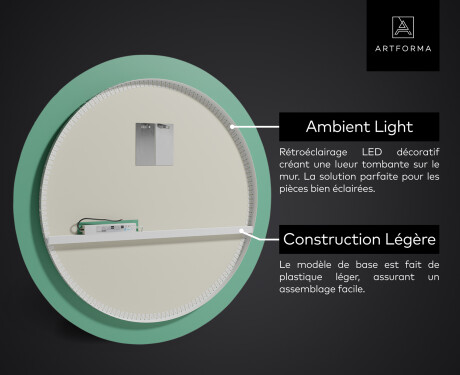 Rond Illumination LED Miroir Sur Mesure Eclairage Salle De Bain L119 #3