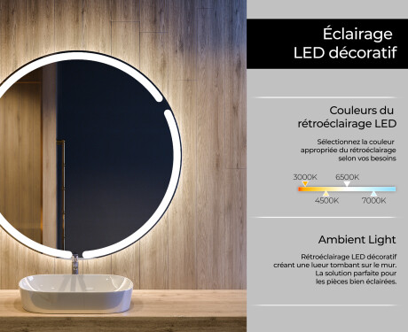 Rond Illumination LED Miroir Sur Mesure Eclairage Salle De Bain L119 #4