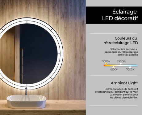 Rond Illumination LED Miroir Sur Mesure Eclairage Salle De Bain L122 #4