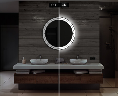 Rond Illumination LED Miroir Sur Mesure Eclairage Salle De Bain L122 #5
