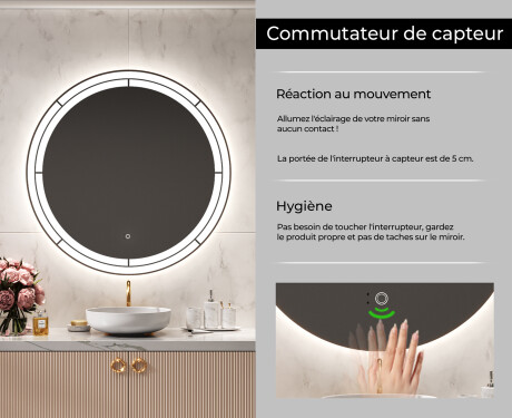 Rond Illumination LED Miroir Sur Mesure Eclairage Salle De Bain L122 #6