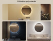 Rond Illumination LED Miroir Sur Mesure Eclairage Salle De Bain 70cm avec lumière LED froide 7000K, lumière chaude 3000K ou lumière neutre 4500K #2