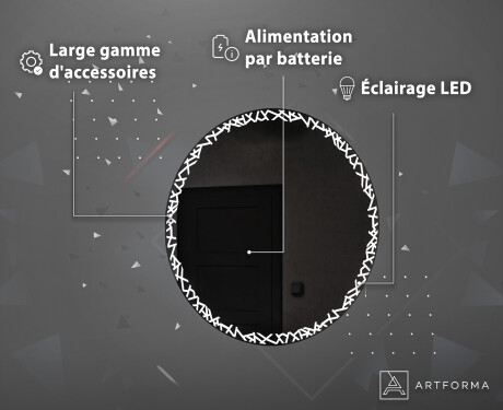 Rond miroir LED éclairé par batterie L115 #4